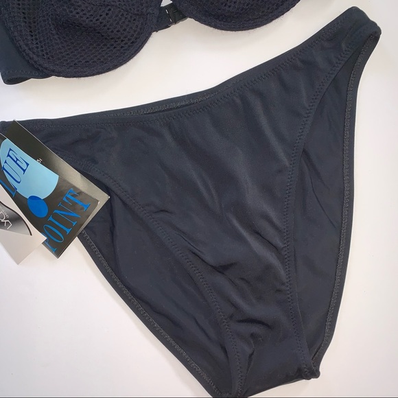 NWT 90s Vintage Black Net Underwire Bikini Set - Picture 4 of 8